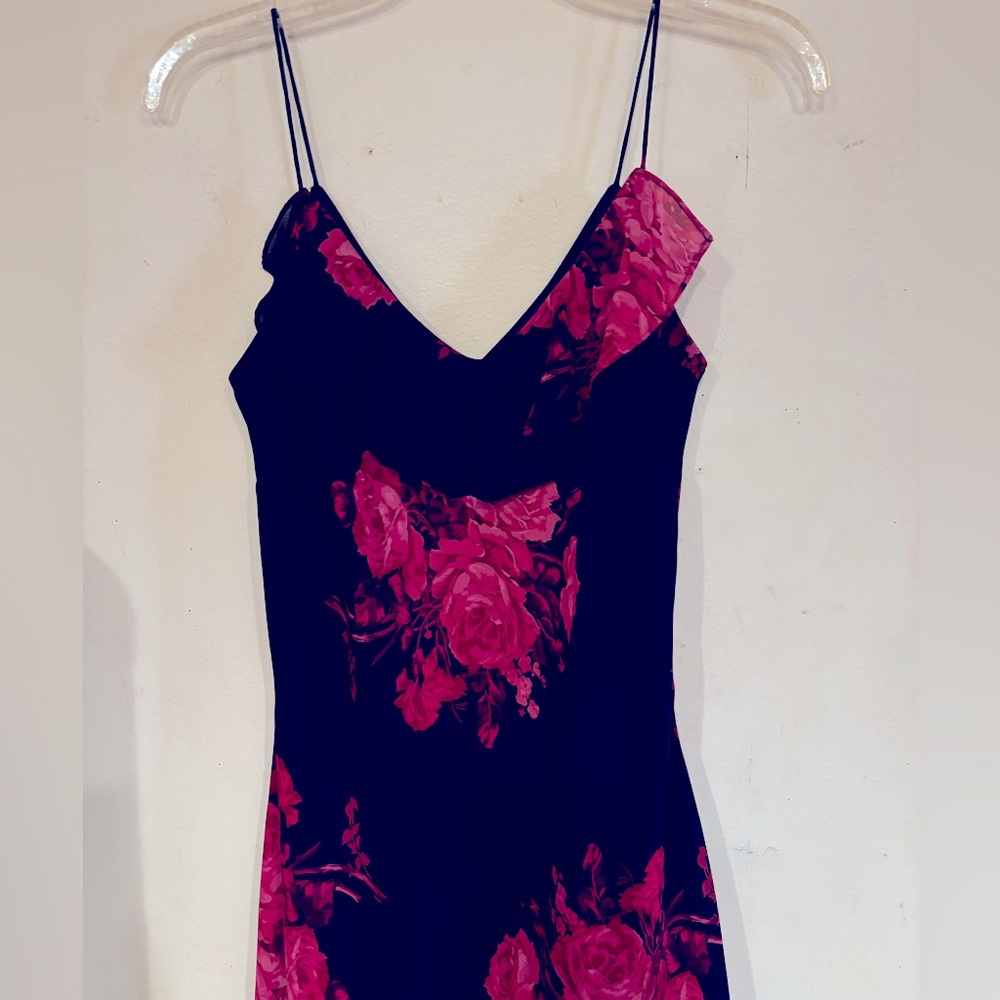 Express Black and Pink Floral Dress